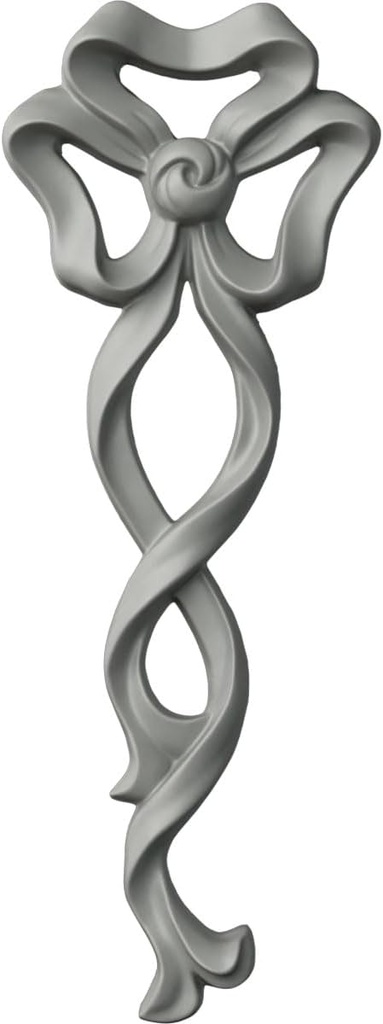 Ekena Millwork 4 3/4"W x 12 3/8"H x 7/8"P Versailles Medium Ribbon with Bow Drop Onlay