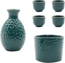 Sake Set Japanese Sake Pot Set with Warmer Bowl and Sake Cups Traditional Sake Cup Serving Carafe Porcelain Pottery Ceramic Crafts Wine Glasses Sake Cups,6cups