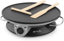 Morning Star 13" Electric Crepe Maker, Nonstick Pancake Griddle, Adjustable Temperature Control with LED Indicator Lights, Includes Spatula & Batter Spreader, Quick Cleanup, Stainless Steel