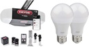 Genie 7155-TKV Smart Garage Door Opener StealthDrive Connect - Ultra Quiet Opener, WiFi, Battery Backup - Works with Alexa & Google Home and GLEDB2-R2 2 Pack Garage Door Opener LED Light Bulb, 4000K