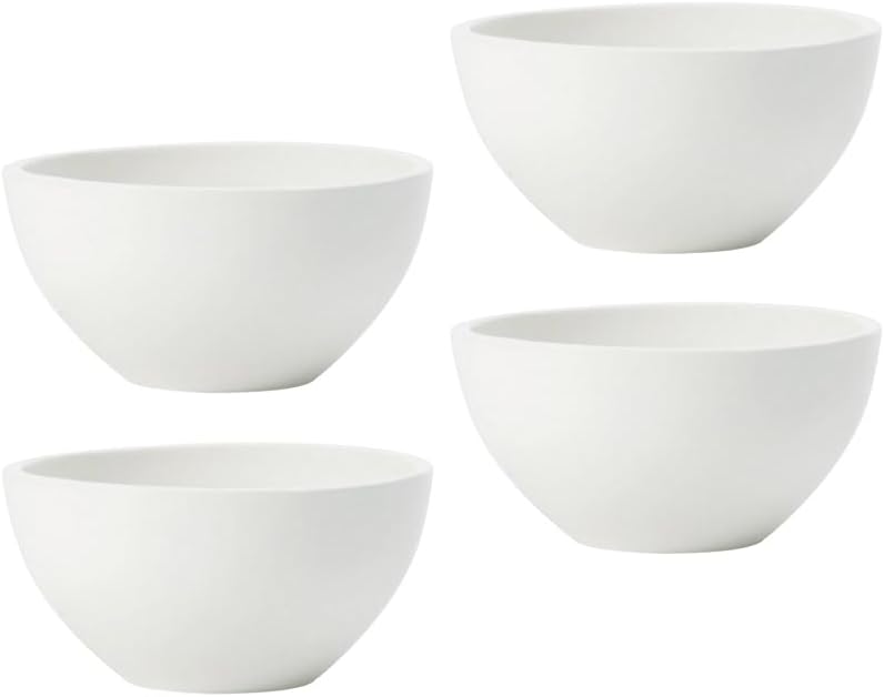 Villeroy & Boch Artesano Original Rice Bowls, Set of 4, Premium Porcelain, Made in Germany, 20.25 oz Capacity Each, White
