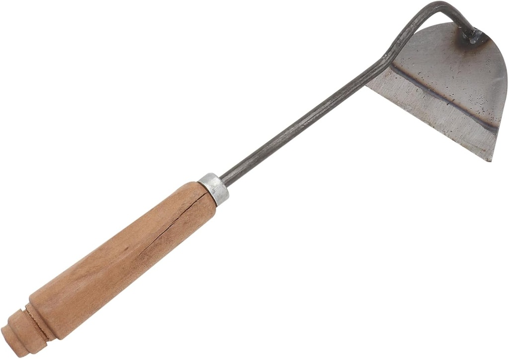 MERRYHAPY Garden Hoe for Gardening Lightweight Japanese Weeding Tool -Steel Hoe Hand Plow Small Steel Hoe Non-Slip Wooden Handle