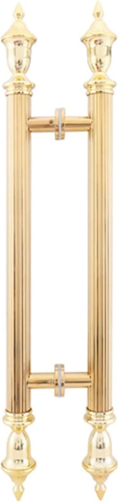 Vintage Sliding Door Handle for Wood/Glass/Metal Door, Interior/Exterior Door Push Pull Bar Handle, Long Door Handle Set, Easy Installation (Gold 60cm/23.6in)