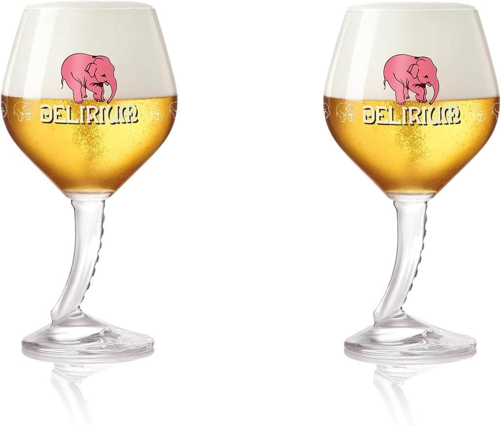 Delirium Belgian Ales Signature Chalice Glass 0.25 Liter - Set of 2