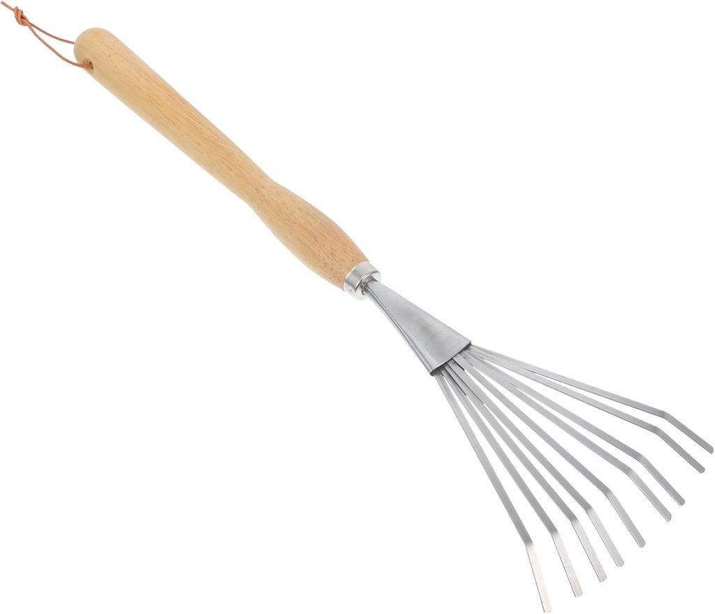 BESPORTBLE Garden Hand Rake Lightweight Prong Tool for Soil Loosening Weeding and Planting for Narrow Spaces and Outdoor Gardening Activities