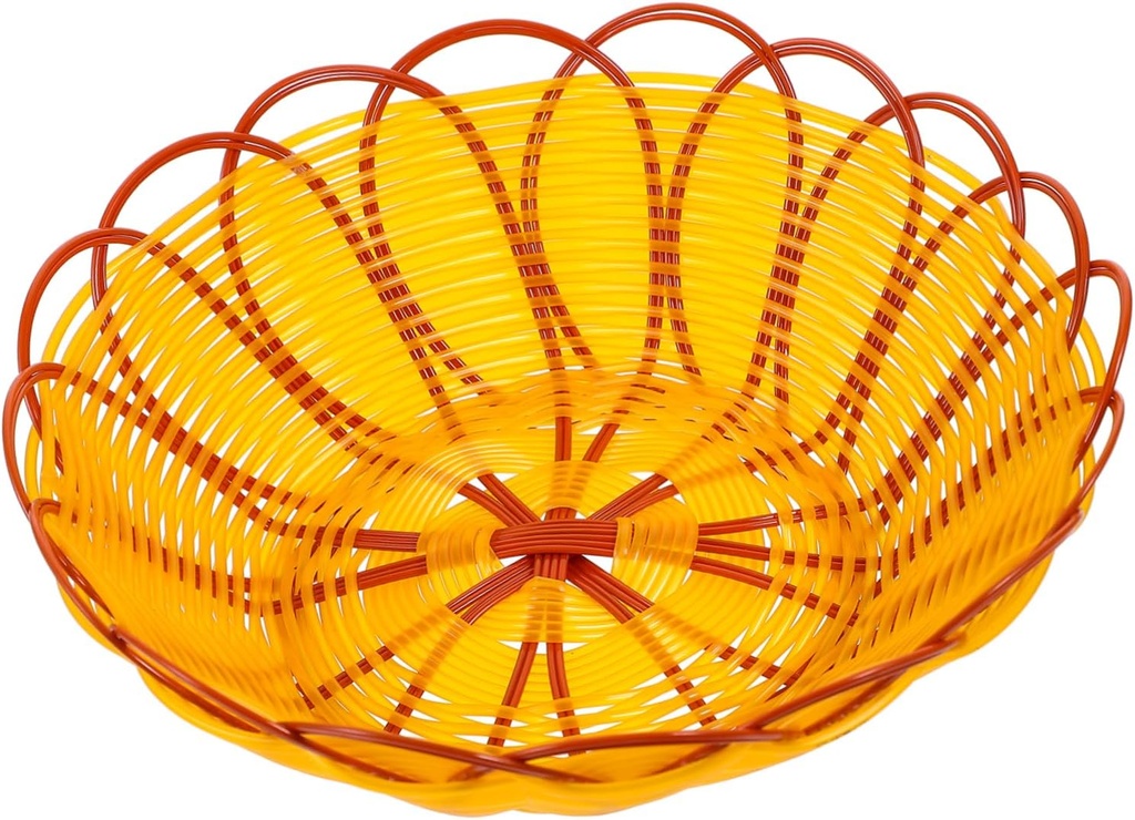 ABOOFAN Simulated Rattan Woven Basket Bread Box Snack Box for Home Organization