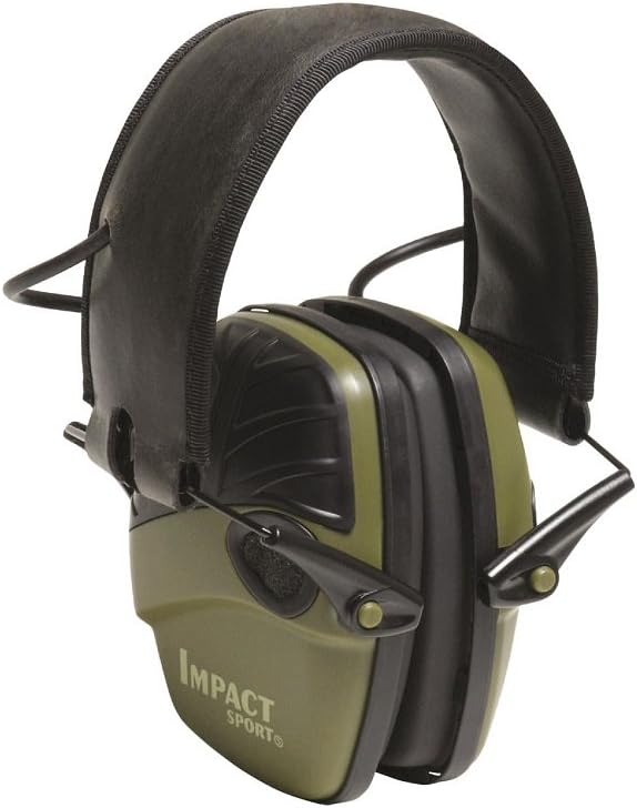 Howard Leight Impact Sport Sound Amplification Electronic Earmuff, Green (R - 01526)