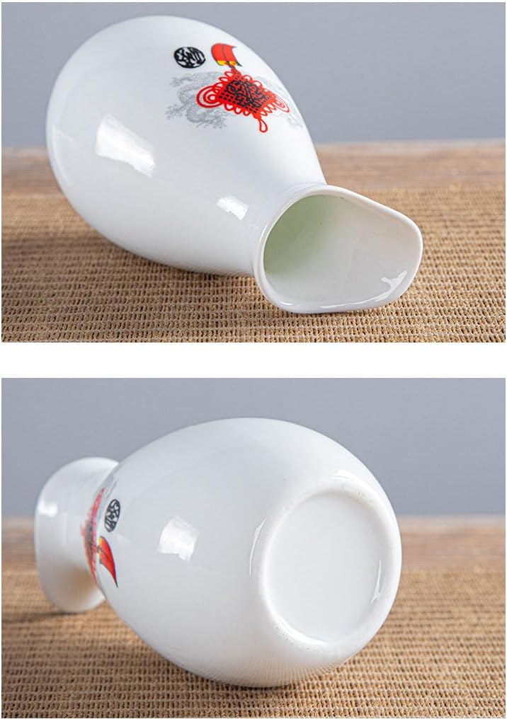 Sake Cup Set,Japanese Sake Cup,Traditional Sake Bottle 1 Set Japanese Style Ceramic Sake Serving Set Sake Cups Set with 1 Pot and 6Cups,B
