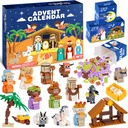 Nativity Advent Calendar 2025 Kids – 24 Days Building Blocks Kits Christmas Gifts Countdown Calendar Set, Stocking Stuffer Building Toys for Boys, Girls, Teens & Adults Ages 6+