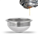 watchget 58mm Espresso Portafilter Basket 316 Stainless Steel Filter Basket Spherical Bottom Design for Even Espresso Extraction, Compatible with 58mm Espresso Machines