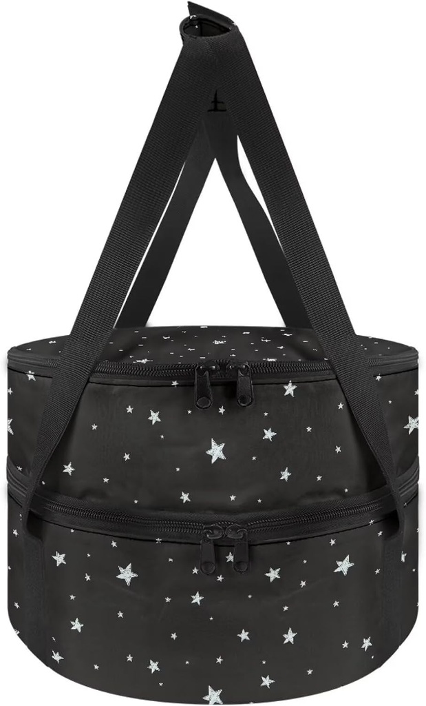 ZOUTAIRONG Insulated Lunch Bag Round Pie Cake Cheesecake Insulated Carrier Bags Casserole Star Design Carrier for Hot or Cold Food, Easy to Carry