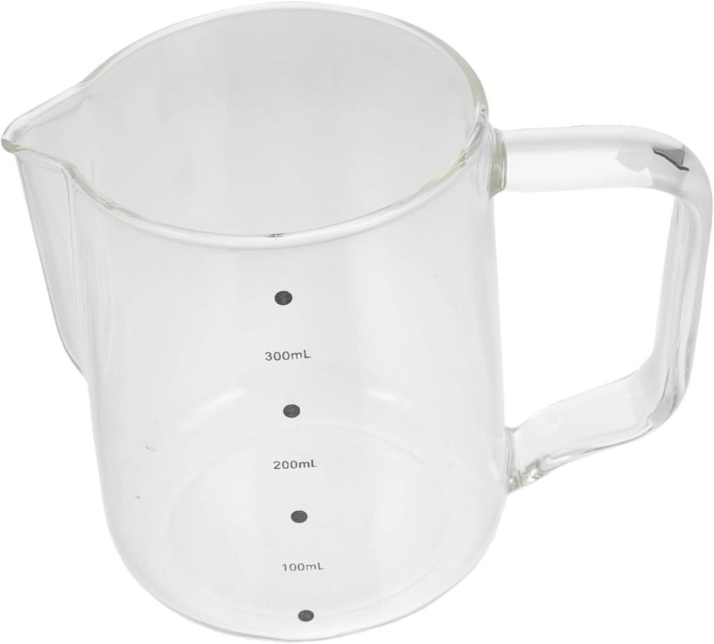 1Pc Heat Resistant Measuring Cup Transparent Glass Pouring Jug with Leak Spout for Coffee Tea and Kitchen Use Rugged Design Easy Volume Control