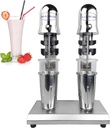 TECHTONGDA Electric Milkshake Maker 110V Drink Mixer Shake Machine Double Head Ice Cream Maker Blender with 2 Speed Adjustable and 4 Cups for Commercial and Home