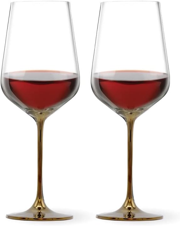 LEMONSODA Full-Bottle Premium Artisan Copper Wine Glasses (750 mL / 25 fl. oz) (Set of 2)