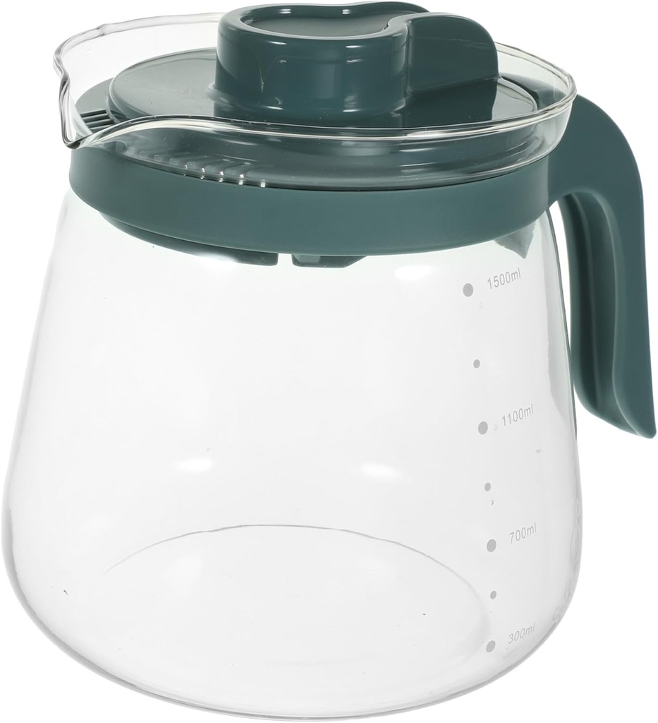 1Pc Large Capacity Glass Tea Pot Infuser for Iced Tea Hot Beverages Tea Maker for Home Use Sturdy Easy to Clean Design for Brewing Dried Flowers