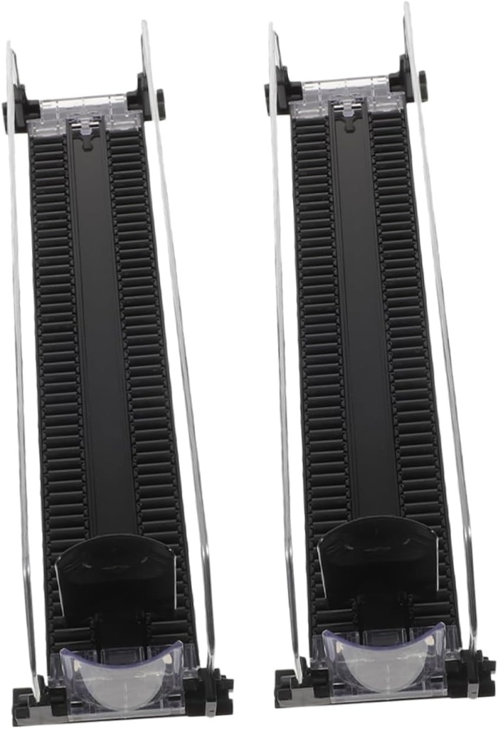 Cabilock 2pcs Refrigerator Drink Organizer Automatic Soda Dispenser Insulated Water Bottle Pusher Steel Plastic Material Easy to Install and Use