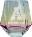 R and R Imports Appalachian State Customizable Stemless Diamond Wine Glass Engraved 10 oz Iridescent Officially Licensed Collegiate Product Single Unit