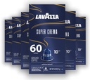 Lavazza Super Crema Aluminum Capsules Compatible with Nespresso* Original Machines, Medium Roast, Arabica and Robusta Blend (60 Capsules)