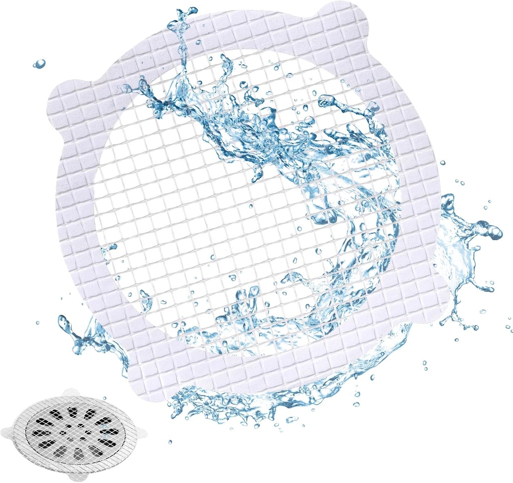 (50 Pcs) Disposable Mesh Shower Drain Catcher, Hair Stickers, Shower Cover, for Bathroom, Bathtub, Sink, Kitchen