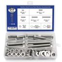 85PCS Nuts and Bolts 3/8-16 x 1”, 1-1/2”, 2”, 2-1/2”, 3” Carbon Steel Hex Nuts and Bolts Assortment Kit Hardware Screws Assortment Kit (5 Different Sizes)