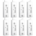 Window Latch Locks Window Parts and Hardware Tilt Latch Plastic Construction, Spring Loaded, 2 Inch Hole Center Spacing Sliding Lock Replacement(8 Pieces)