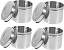 4pcs Stainless Steel Food Storage Containers Sample Boxes for School Canteen Airtight Lids Multipurpose Use Laboratories Universities and Research Institutes
