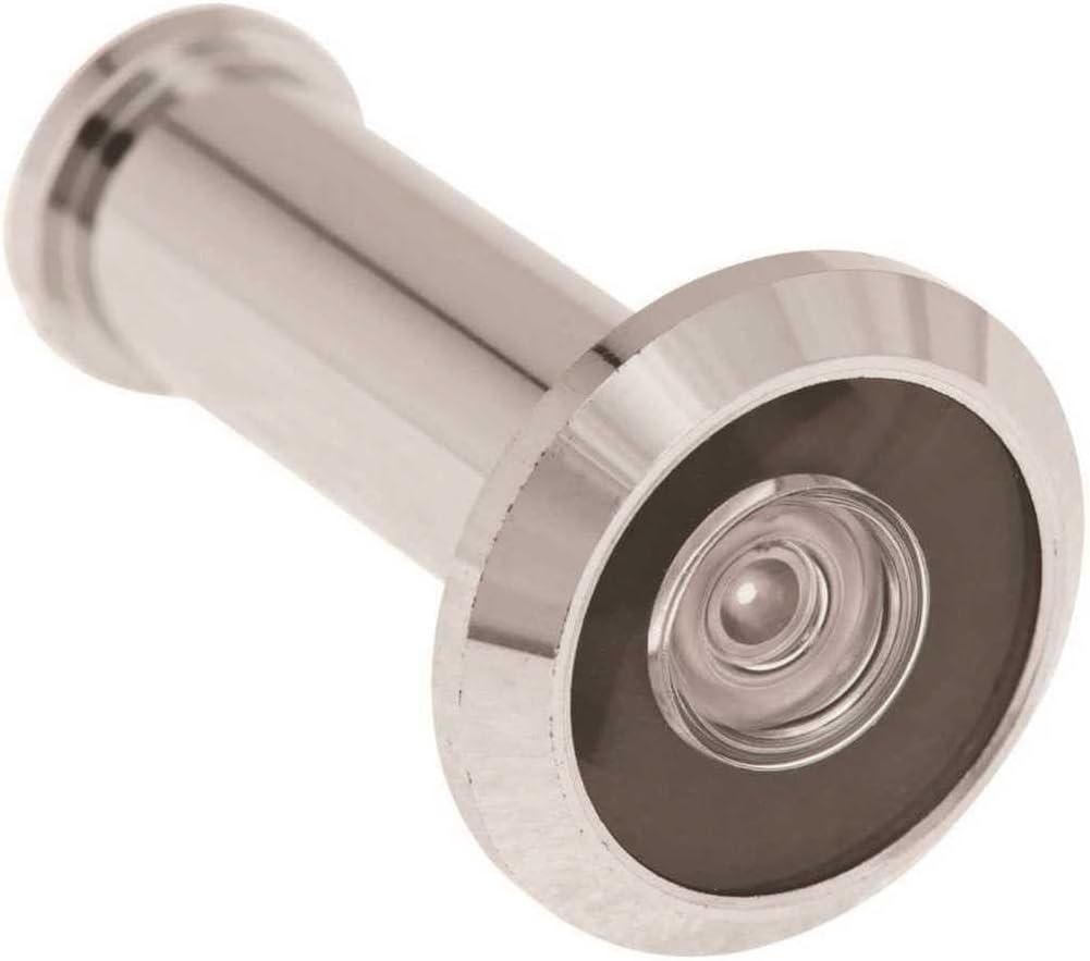 900225 1/2 in. Hole Fits 1-3/8 in. x 2 in. 180-Degree Chrome Door Viewer