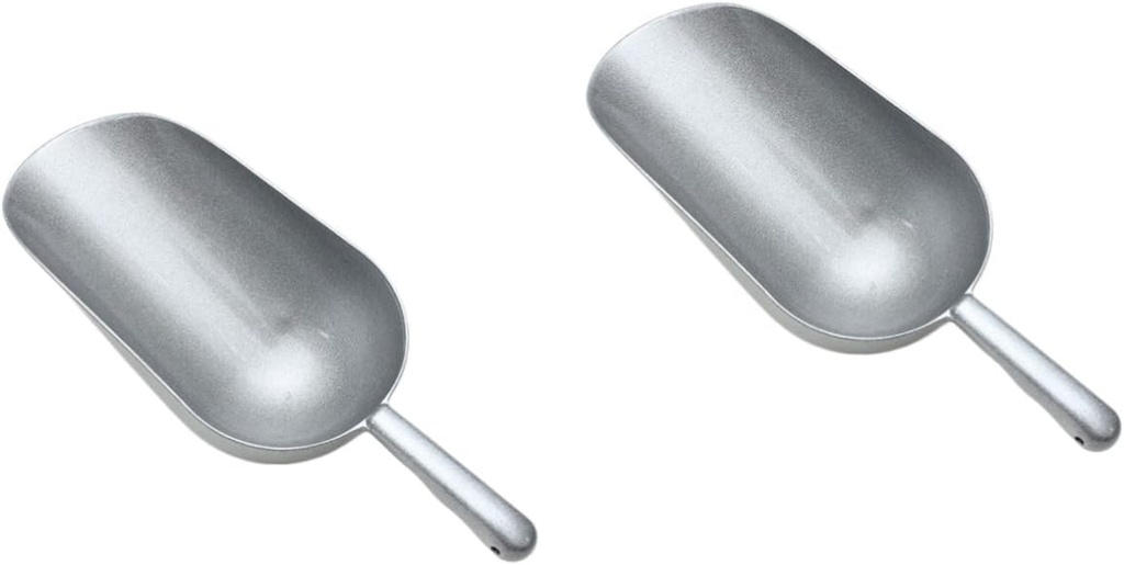 Homoyoyo 2pcs Zinc Alloy Multi-functional Food Shovel Kitchen Scoop for Flour Nuts More Easy to Use for Cooking Baking