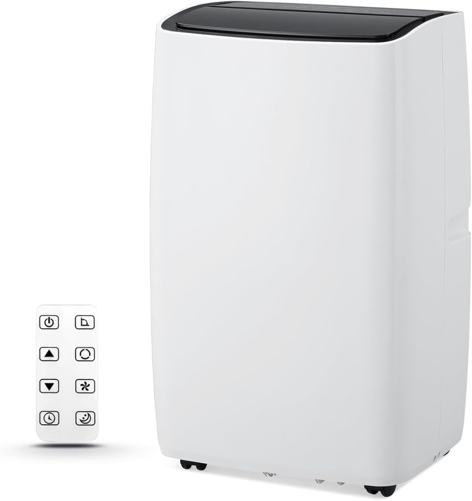 14,000 BTU Portable Air Conditioner Cools 700 Sq.Ft, 3-In-1 AC/Dehumidifier/Fan with Remote, LED Display, Window Kit, 24H Timer - Ideal for Large Rooms, Home & Office
