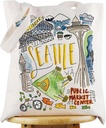 G2TUP Seattle Travel Tote Bag - Landmarks Souvenir Gift Shoulder Bag