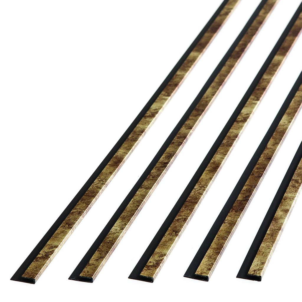 FASÄDE 47 in. Decorative Vinyl J Trim in Bermuda Bronze (5 Pack)