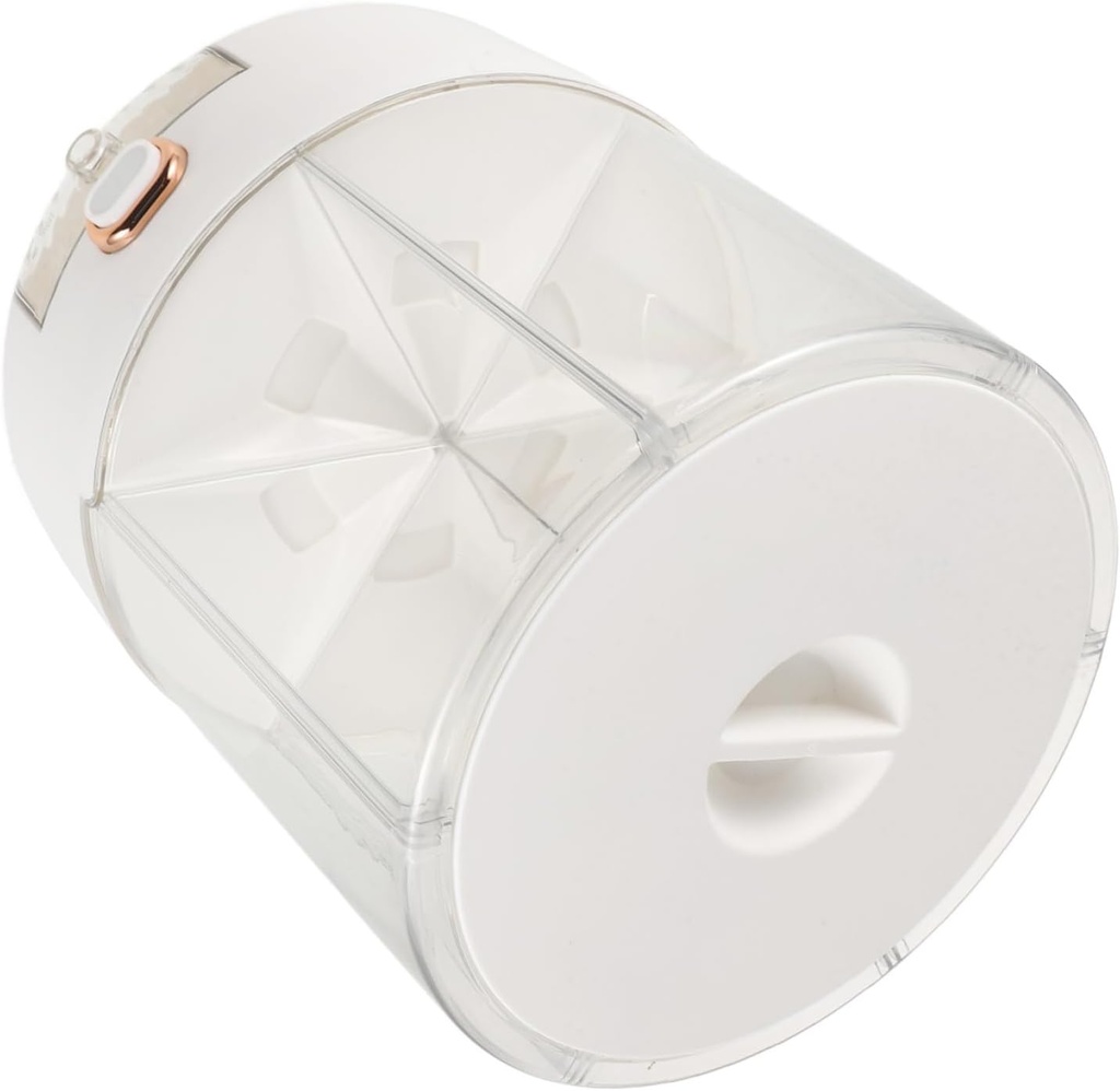 Unomor Rice Dispenser Measuring Cup 6-Compartment Grain Storage Container Plastic Dry Food Dispenser for Home Kitchen Organization