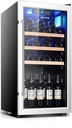 28-BottleWine Cabinet, Free Standing Wine Refrigerator, Independent Household Wine Cellar, Compressor Refrigeration, Tempered Glass Door