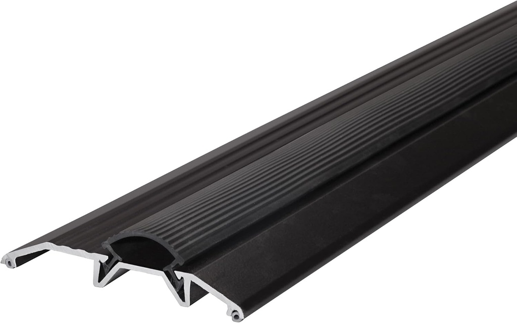 M-D Building Products 10116 3-3/4 in. x 3/4 in. x 36 in. Bronze Aluminum and Vinyl Heavy-Duty Low-Profile Threshold