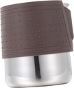 VICASKY Stainless Steel Milk Frothing Pitcher with Heat Resistant Silicone Sleeve Rust Steaming Cup for Coffee Latte Art Suitable for Home Restaurant and Coffee Lovers
