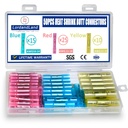 50 Pcs Heat Shrink Butt Connectors Kit,Heat Shrink Wire Connectors,Waterproof Insulated Marine Automotive Crimp Terminals Butt Splice for Marine Automotive Motorcycle Truck Electrical