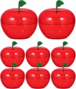 Red Favor Container 8PCS Fillable Red Apple Container Apple Shape Christmas Chocolate for Xmas Holiday Fruit Ornament