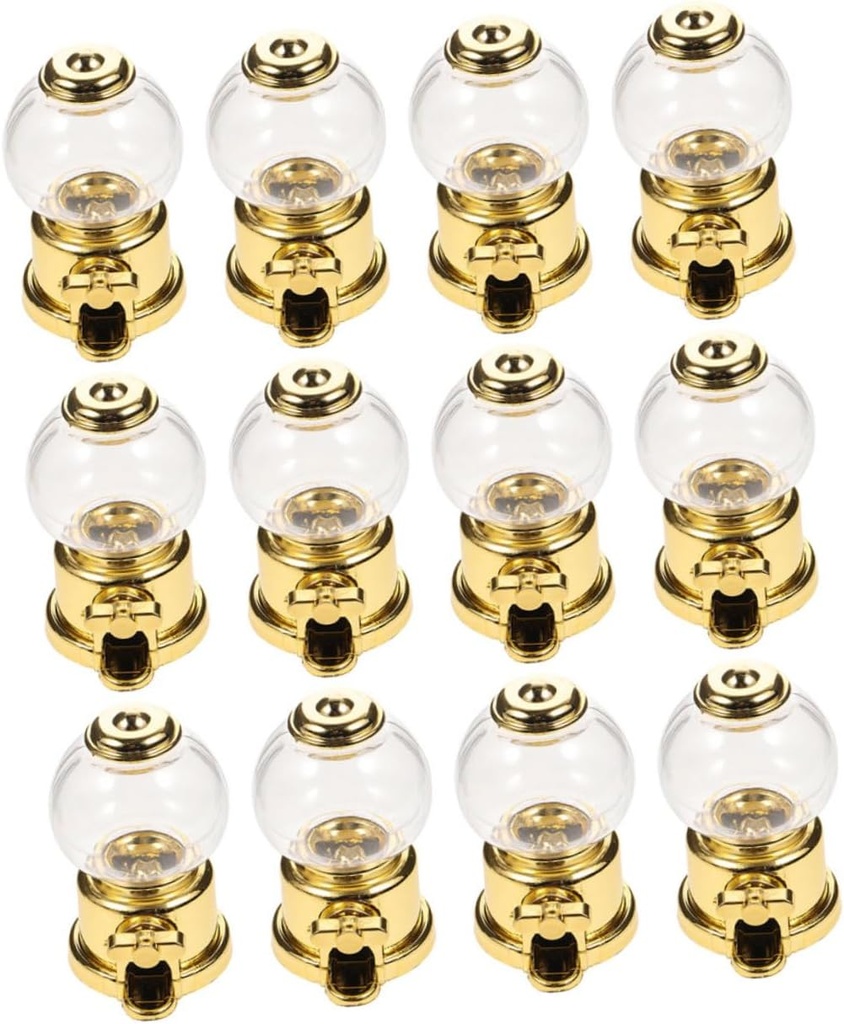 12pcs Wedding Candy Dispenser Box Mini Gumball Machine for Party Portable Candy Organizer Container