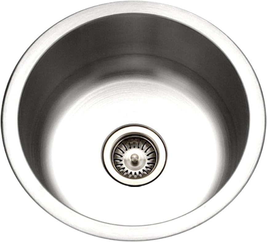 Houzer Club 18 inch Stainless Steel Undermount Single Round Bowl Bar Sink with Strainer - CF-1830-1