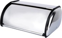 DOITOOL Stainless Steel Bread Box, Bread Bin, Sliver Bread Storage Holder with Roll Top Lid, Bread Storage Containers for Kitchen Counter (Silver, 34X23X14.5CM)