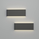 Ralbay 15.7in LED Modern Matte Black Wall Sconce 2-Pack Aluminum Indoor LED Up and Down Modern Bathroom Wall Lighting Fixtures 14W Warm White Light 3000K