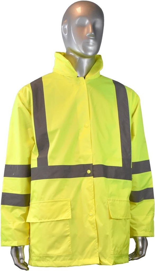 Radians RW10-3S1Y-L Industrial Safety Coated Rain Jacket