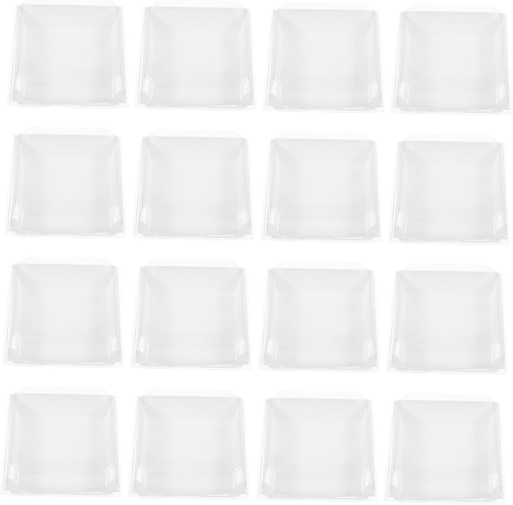 50pcs Cupcake Boxes Lids Medium Food Containers for Baked Goods Stackable Thick Material Resists Fogging for Desserts and Individual Servings