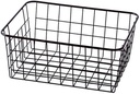Sturdy Small Wire Storage Basket with Kitchen Food Pantry Papers Home Office Desk Shelf Bathroom Laundry Room Shelf Bedroom Bed Room