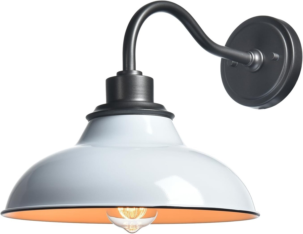 HYDELITE Wall Sconce White Wall Lights Modern Sconces Wall Lighting for Bedroom Bathroom Living Room Kitchen Hallway Indoor Gooseneck