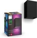 Philips Hue Resonate Outdoor Smart Wall Light, Black - White and Color Ambiance LED Color-Changing Light - 1 Pack - Requires Hue Bridge - Control with Hue App and Voice - Weatherproof