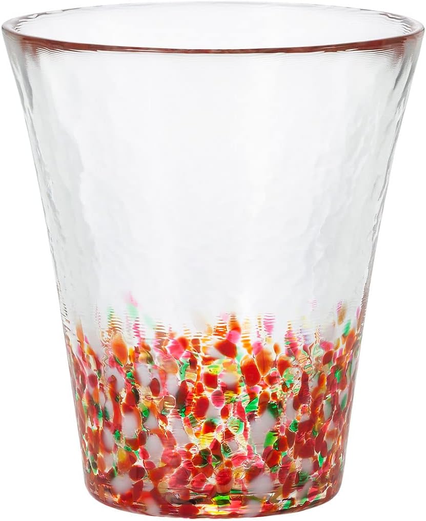 ADERIA F79855 Tsugaru Vidro Tumbler Glass, Fukukei Momijiyama, 10.1 fl oz (300 ml), Includes Gift Box, Made in Japan, High Ball, Cup, Beer, Stylish, Sake, Gift, Women's, Mother's Day, Father's Day,