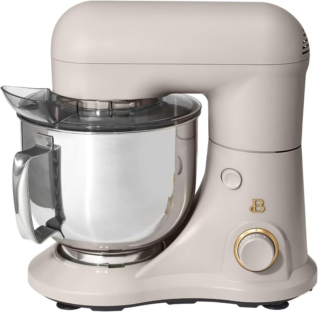 Beautiful 5.3 Qt Stand Mixer, Lightweight & Powerful with Tilt-Head, Flat Beater & Dough Hook – Perfect for Holiday Baking, Christmas Cookies Cakes, Breads & Family Gatherings