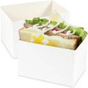 Kraft Sandwich Packaging Boxes 200 Pcs Sandwich Paper Boxes,Take Out Food Containers,Toast Holding Bread Tray for Restaurant, Picnic and Party