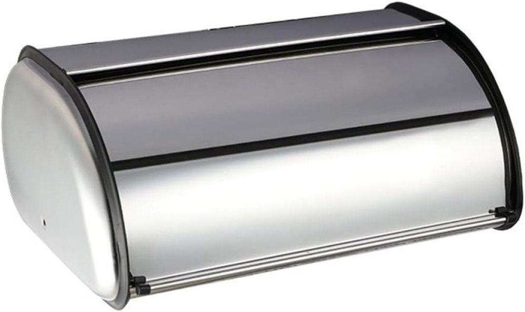 Luxshiny Stainless Steel Bread Box with Capacity Swing down Door for Easy Access Food Storage Container for Home and Bakery Use
